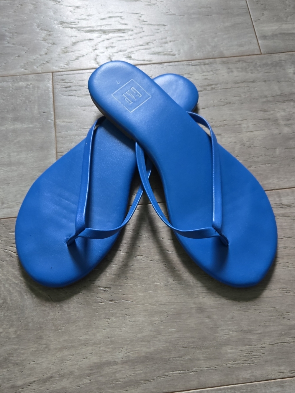 Gap Blue Leather Flip Flops
